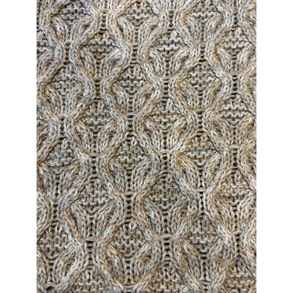 Jeanne Pierre Womens Beige Cotton Capsule Fisherman Knit Pullover Sweater Sz‎ M - Picture 3 of 7